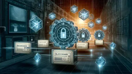 DALL·E 2024 05 03 16.13.08 A Conceptual Digital Artwork Representing Blockchain Technology In Event Ticketing. The Image Should Include A Visual Representation Of Digital Ticket